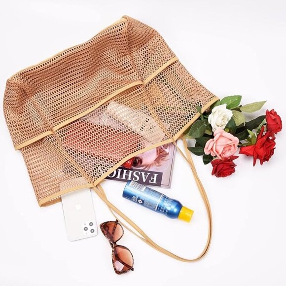 NEW! Mesh Beach Tote Bag Waterproof for Beach and Pool - Picture 10 of 10